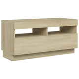 NNEVL TV Cabinet with LED Lights Sonoma Oak 80x35x40 cm