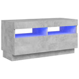 NNEVL TV Cabinet with LED Lights Concrete Grey 80x35x40 cm