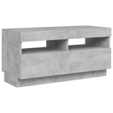 NNEVL TV Cabinet with LED Lights Concrete Grey 80x35x40 cm