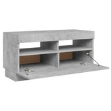 NNEVL TV Cabinet with LED Lights Concrete Grey 80x35x40 cm