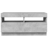 NNEVL TV Cabinet with LED Lights Concrete Grey 80x35x40 cm