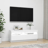 NNEVL TV Cabinet with LED Lights White 100x35x40 cm