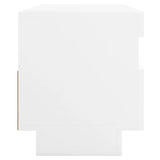 NNEVL TV Cabinet with LED Lights White 100x35x40 cm