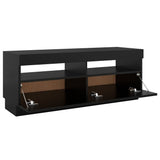 NNEVL TV Cabinet with LED Lights Black 100x35x40 cm