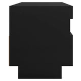 NNEVL TV Cabinet with LED Lights Black 100x35x40 cm