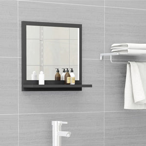 NNEVL Bathroom Mirror Grey 40x10.5x37 cm Chipboard
