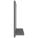 NNEVL Bathroom Mirror High Gloss Grey 40x10.5x37 cm Chipboard