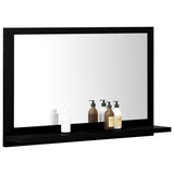 NNEVL Bathroom Mirror Black 60cm Chipboard
