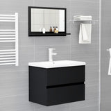 NNEVL Bathroom Mirror Black 60cm Chipboard