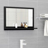 NNEVL Bathroom Mirror Black 60cm Chipboard