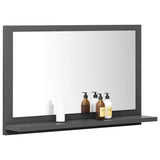 NNEVL Bathroom Mirror Grey 60cm Chipboard