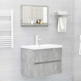 NNEVL Bathroom Mirror Concrete Grey 60cm Chipboard