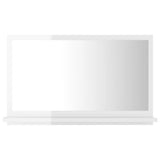 NNEVL Bathroom Mirror High Gloss White 60cm Chipboard