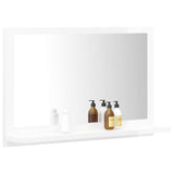 NNEVL Bathroom Mirror High Gloss White 60cm Chipboard