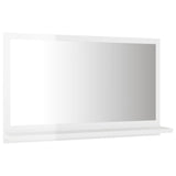 NNEVL Bathroom Mirror High Gloss White 60cm Chipboard