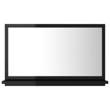 NNEVL Bathroom Mirror High Gloss Black 60cm Chipboard