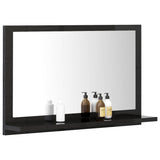 NNEVL Bathroom Mirror High Gloss Black 60cm Chipboard