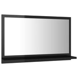 NNEVL Bathroom Mirror High Gloss Black 60cm Chipboard