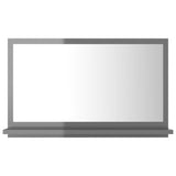 NNEVL Bathroom Mirror High Gloss Grey 60cm Chipboard