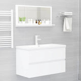 NNEVL Bathroom Mirror White 80x10.5x37cm Chipboard