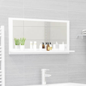 NNEVL Bathroom Mirror White 80x10.5x37cm Chipboard