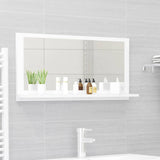 NNEVL Bathroom Mirror White 80x10.5x37cm Chipboard