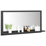 NNEVL Bathroom Mirror Grey 80x10.5x37cm Chipboard