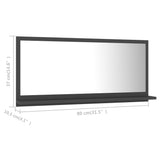 NNEVL Bathroom Mirror Grey 80x10.5x37cm Chipboard