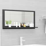 NNEVL Bathroom Mirror Grey 80x10.5x37cm Chipboard