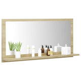 NNEVL Bathroom Mirror Sonoma Oak 80x10.5x37cm Chipboard