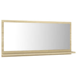 NNEVL Bathroom Mirror Sonoma Oak 80x10.5x37cm Chipboard