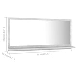 NNEVL Bathroom Mirror Concrete Grey 80x10.5x37cm Chipboard