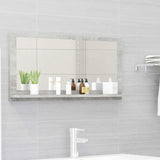 NNEVL Bathroom Mirror Concrete Grey 80x10.5x37cm Chipboard