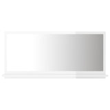 NNEVL Bathroom Mirror High Gloss White 80x10.5x37cm Chipboard