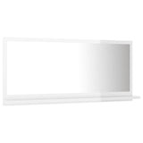 NNEVL Bathroom Mirror High Gloss White 80x10.5x37cm Chipboard