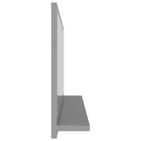 NNEVL Bathroom Mirror High Gloss Grey 80x10.5x37cm Chipboard
