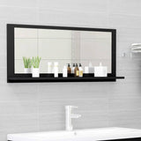 NNEVL Bathroom Mirror Black 90cm Chipboard