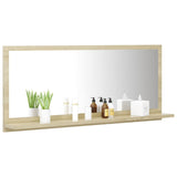 NNEVL Bathroom Mirror Sonoma Oak 90cm Chipboard