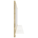 NNEVL Bathroom Mirror White and Sonoma Oak 90cm Chipboard