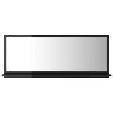 NNEVL Bathroom Mirror High Gloss Black 90cm Chipboard