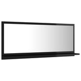 NNEVL Bathroom Mirror High Gloss Black 90cm Chipboard