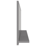 NNEVL Bathroom Mirror High Gloss Grey 90cm Chipboard