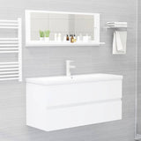 NNEVL Bathroom Mirror White 100cm Chipboard