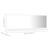 NNEVL Bathroom Mirror White 100cm Chipboard