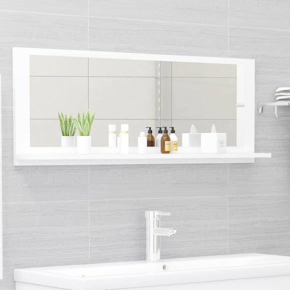 NNEVL Bathroom Mirror White 100cm Chipboard