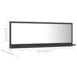 NNEVL Bathroom Mirror Grey 100cm Chipboard