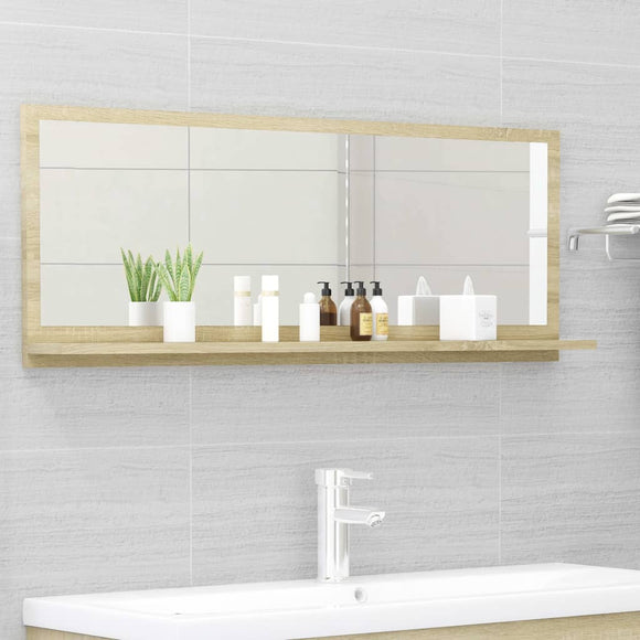 NNEVL Bathroom Mirror Sonoma Oak 100cm Chipboard