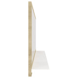 NNEVL Bathroom Mirror White and Sonoma Oak 100cm Chipboard