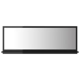 NNEVL Bathroom Mirror High Gloss Black 100cm Chipboard