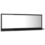 NNEVL Bathroom Mirror High Gloss Black 100cm Chipboard